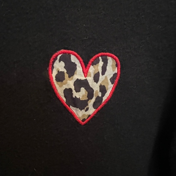 J Crew Leopard Heart Graphic Sweatshirt - Picture 3 of 7